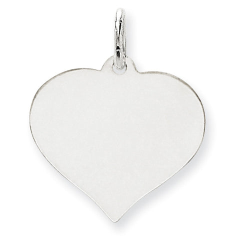 14K White Gold Heart Disc Charm XWM604/09 - shirin-diamonds