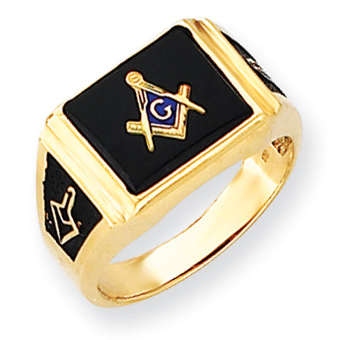 14k Men's Masonic Ring Y4108M - shirin-diamonds