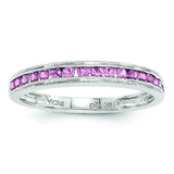 14k White Gold Pink Sapphire Ring Y6552SP/A - shirin-diamonds