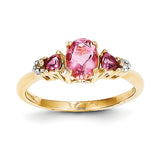 14k Pink Tourmaline & Diamond Ring Y8591PT - shirin-diamonds