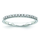 14k White Gold Diamond Bridal Band Y8695AA - shirin-diamonds