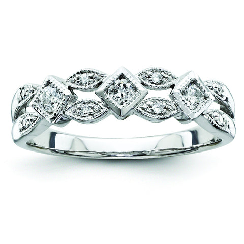 14k White Gold Diamond Ring Y9227AA - shirin-diamonds