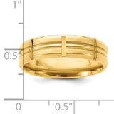 14k Yellow Gold Heavy Comfort Fit Fancy Band YB110H