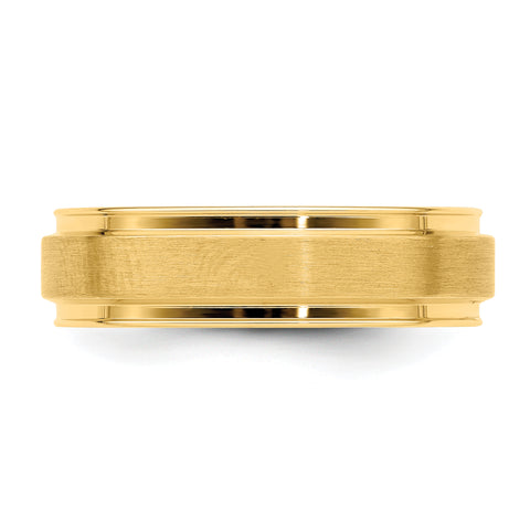 14k Yellow Gold Standard Comfort Fit Fancy Band YB118S