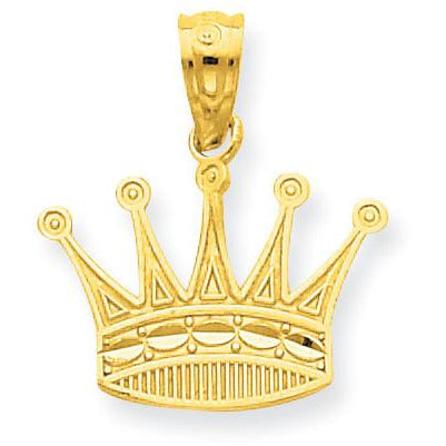 14k Crown Pendant YC1037 - shirin-diamonds
