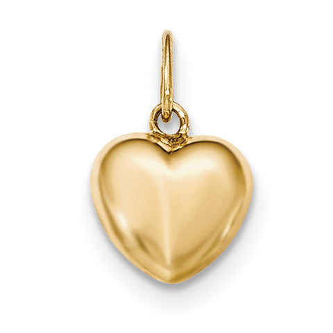 14k Polished Puffed Heart Pendant YC1212 - shirin-diamonds