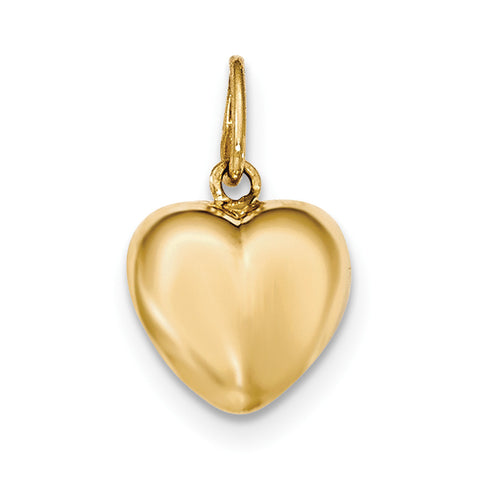 14k Polished Puffed Heart Pendant YC1213 - shirin-diamonds