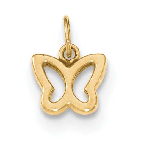 14k Polished Butterfly Pendant - shirin-diamonds