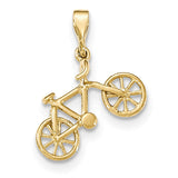 14kt Yellow Gold Polished Bicycle Pendant YC1255 - shirin-diamonds