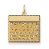 14k Wednesday the First Day Calendar Pendant YC464 - shirin-diamonds