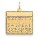 14k Saturday the First Day Calendar Pendant YC467 - shirin-diamonds