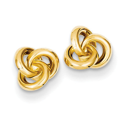 14k Love Knot Earrings YE146 - shirin-diamonds