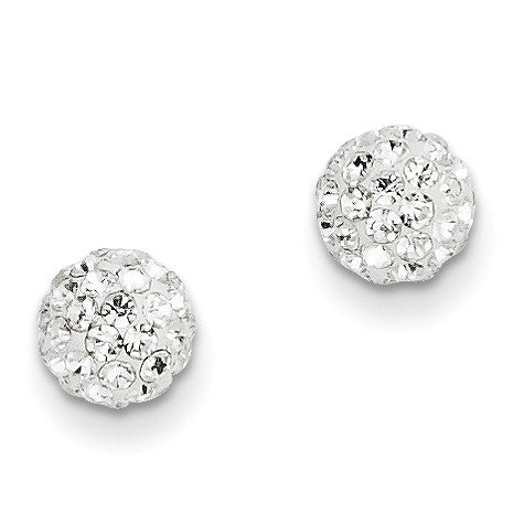 14k Crystal 6mm Post Earrings YE1546 - shirin-diamonds