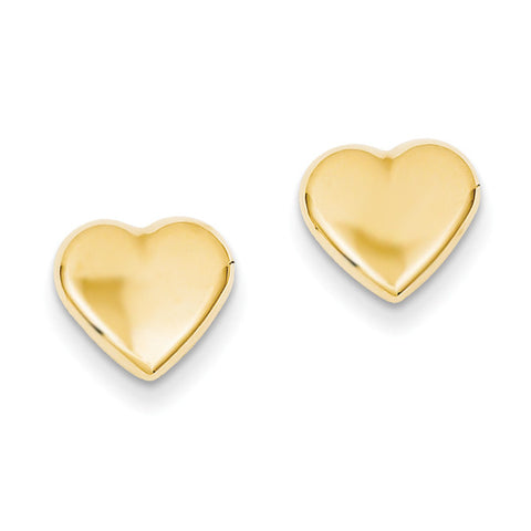 14k Heart Post Earrings YE1641 - shirin-diamonds