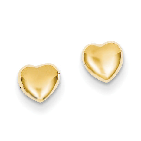 14K Heart Ear YE300 - shirin-diamonds